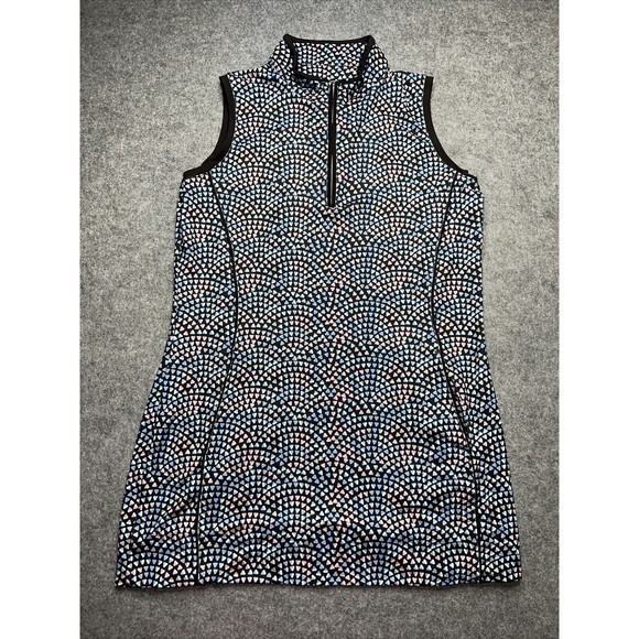 Pebble Beach Dresses & Skirts - PEBBLE BEACH Tank Dress Womens Large Black Multi Pockets Golf Sports Sleeveless